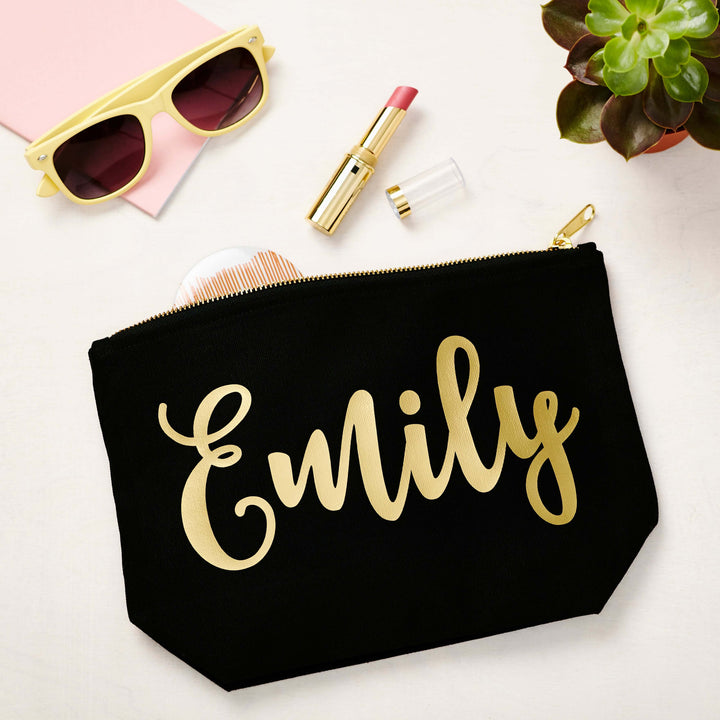 Personalised Black Make Up Case
