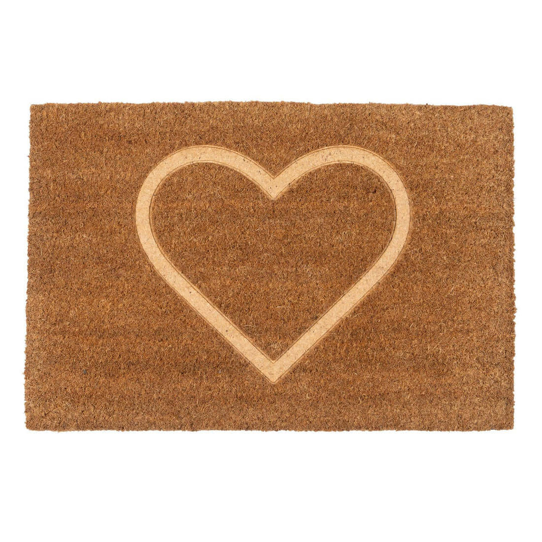 Coir Door Mat - Heart