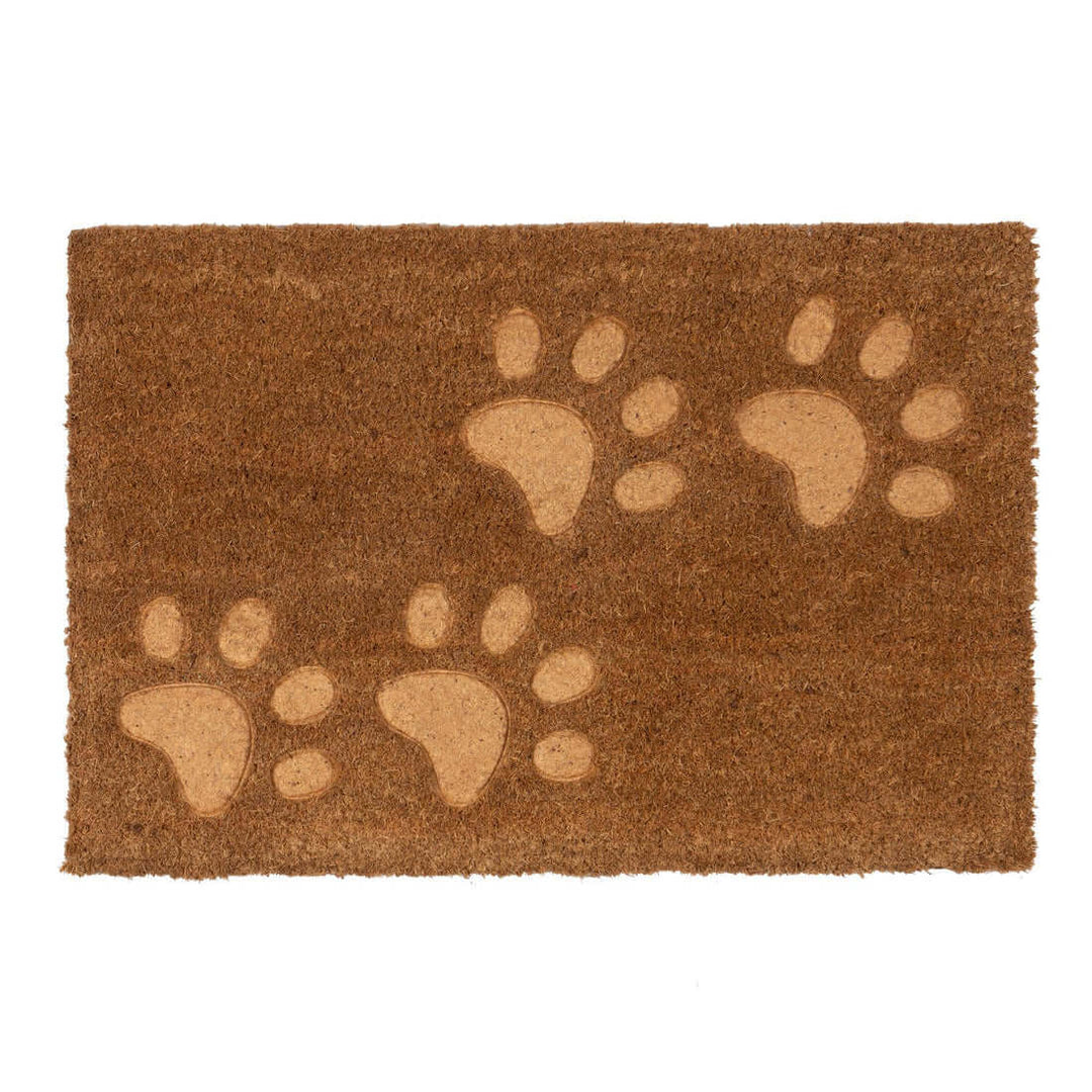 Coir Door Mat - Paw Prints