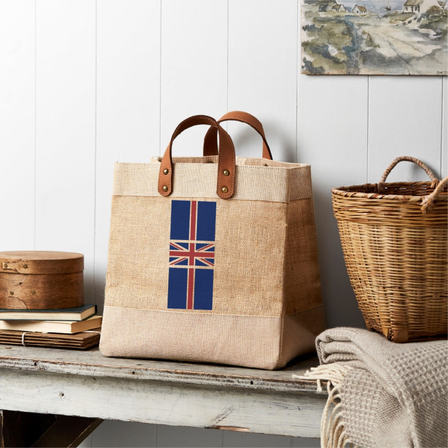 Union Jack Jute Studio Tote