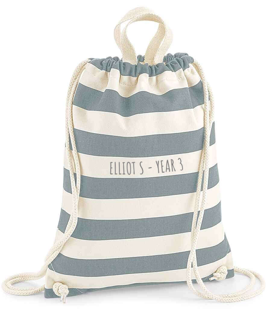 Grey Stripe Gym Bag