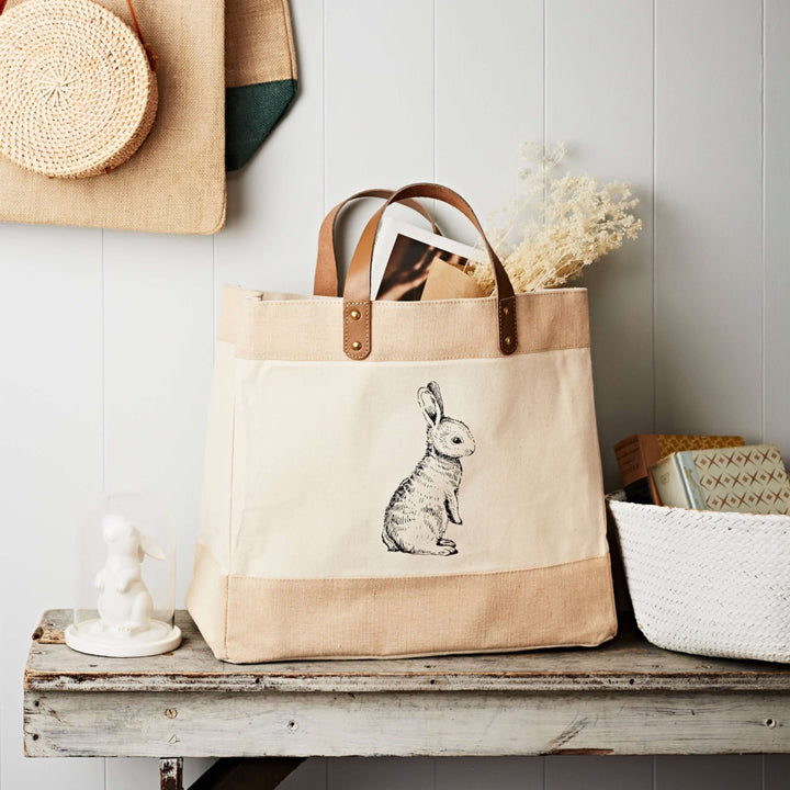 Bunny Easter Market Tote - Canvas