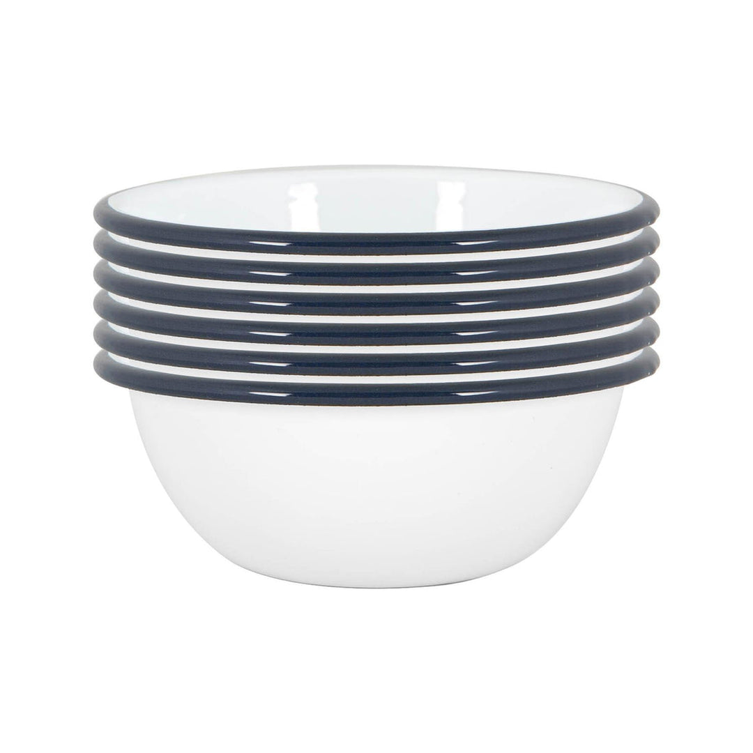 Set of 6 enamel bowls - navy