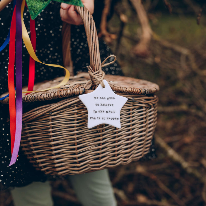 Personalised Quote Wicker Basket