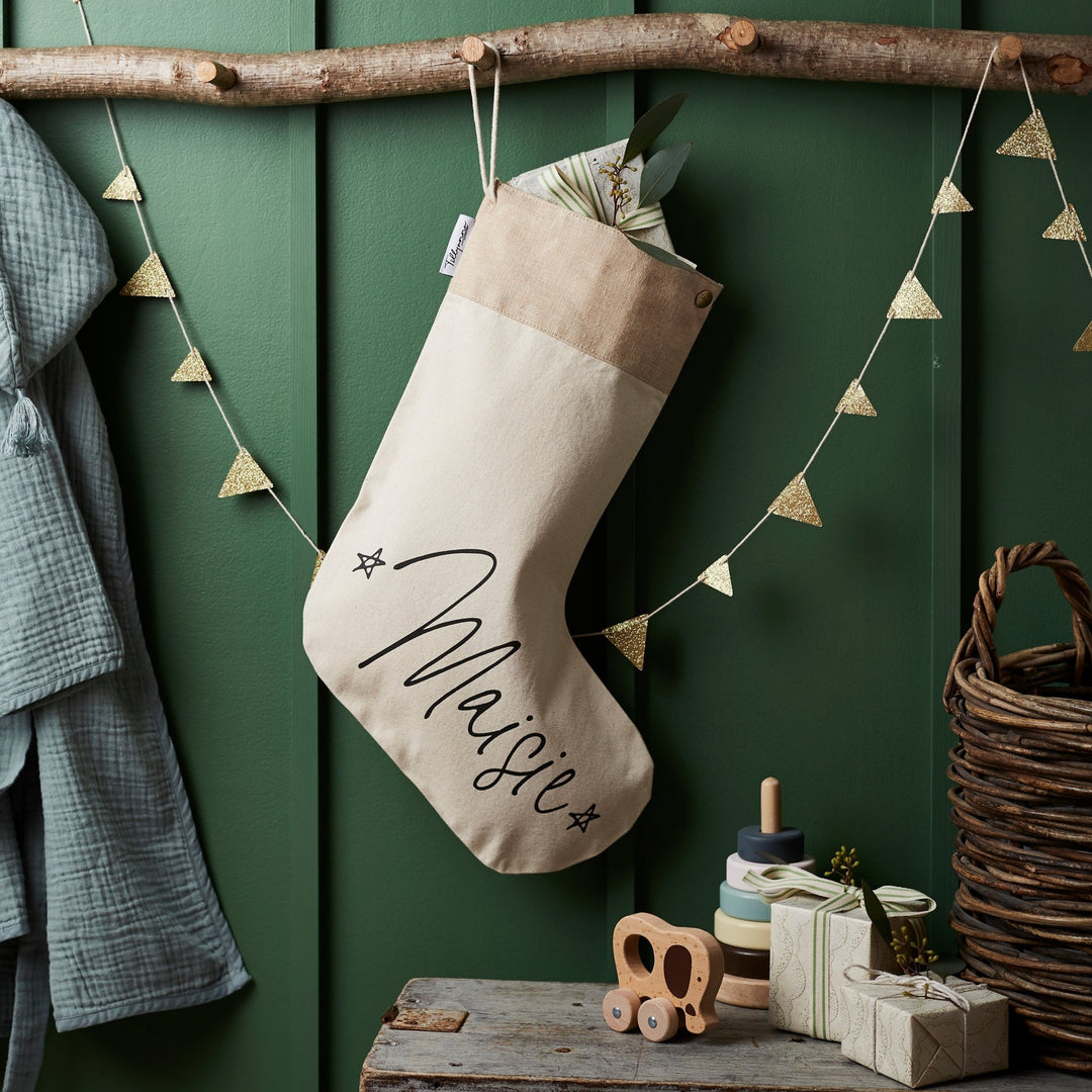 Personalised Christmas Stocking - Swirly Design - Tillyanna