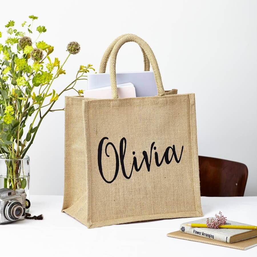 Personalised Gift Bag - Natural Jute