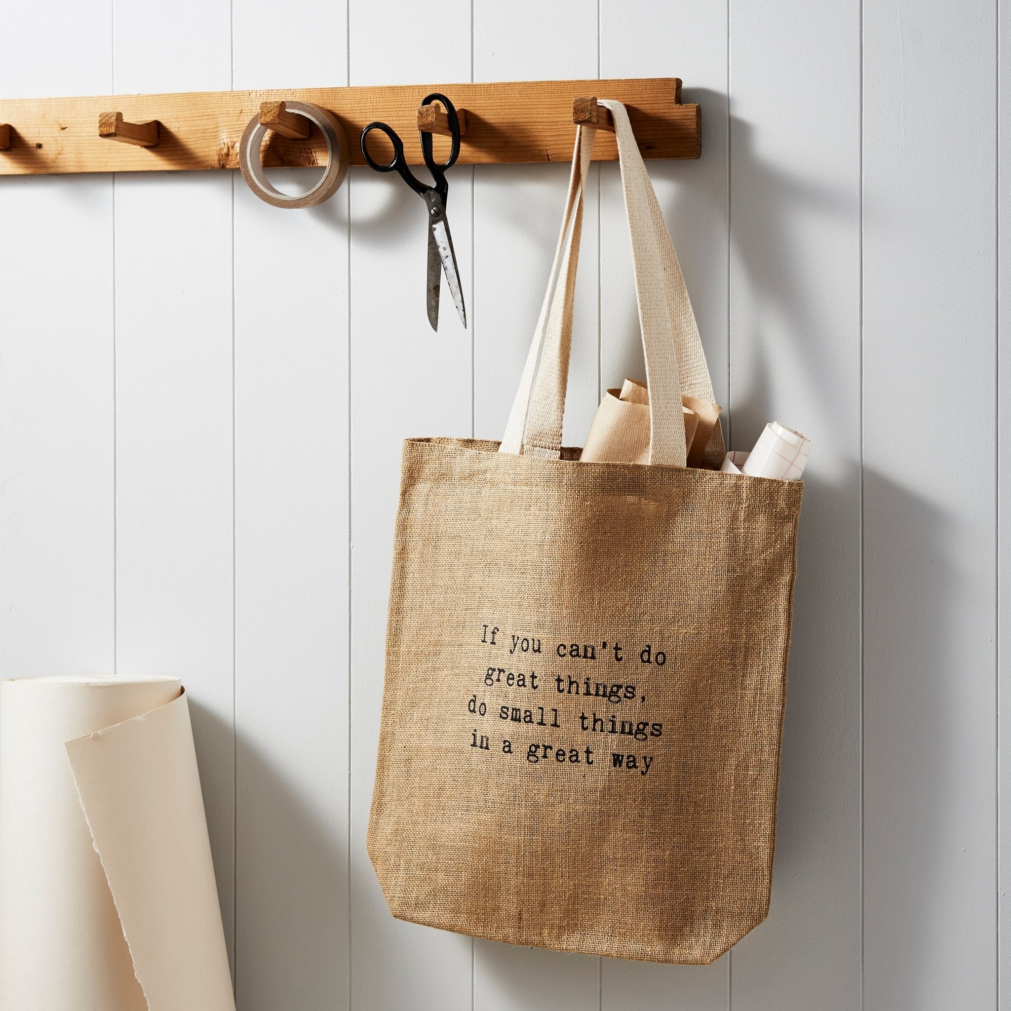 Small hessian bags online personalised