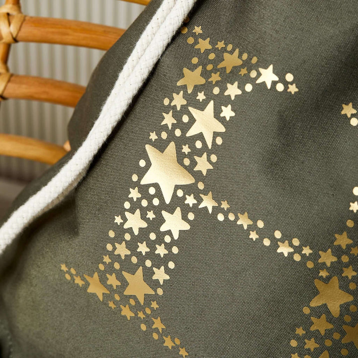 Star Letter Gym Bag - Moss Green - Tillyanna