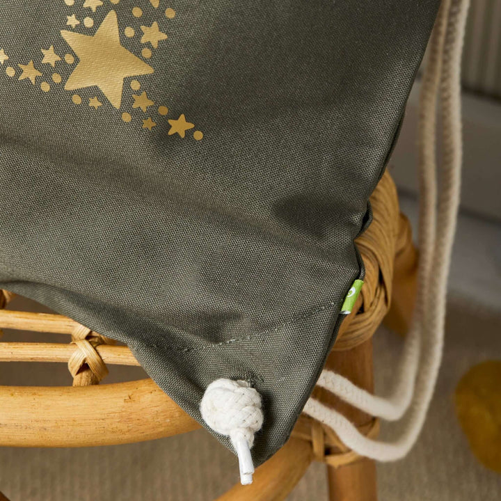 Star Letter Gym Bag - Moss Green - Tillyanna
