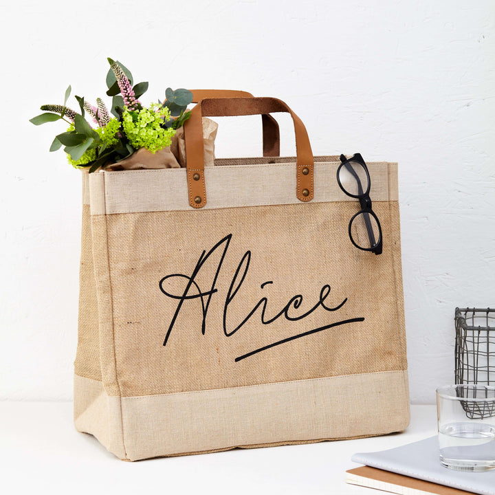 Tote Marchnad 'Alice' - Jiwt Naturiol