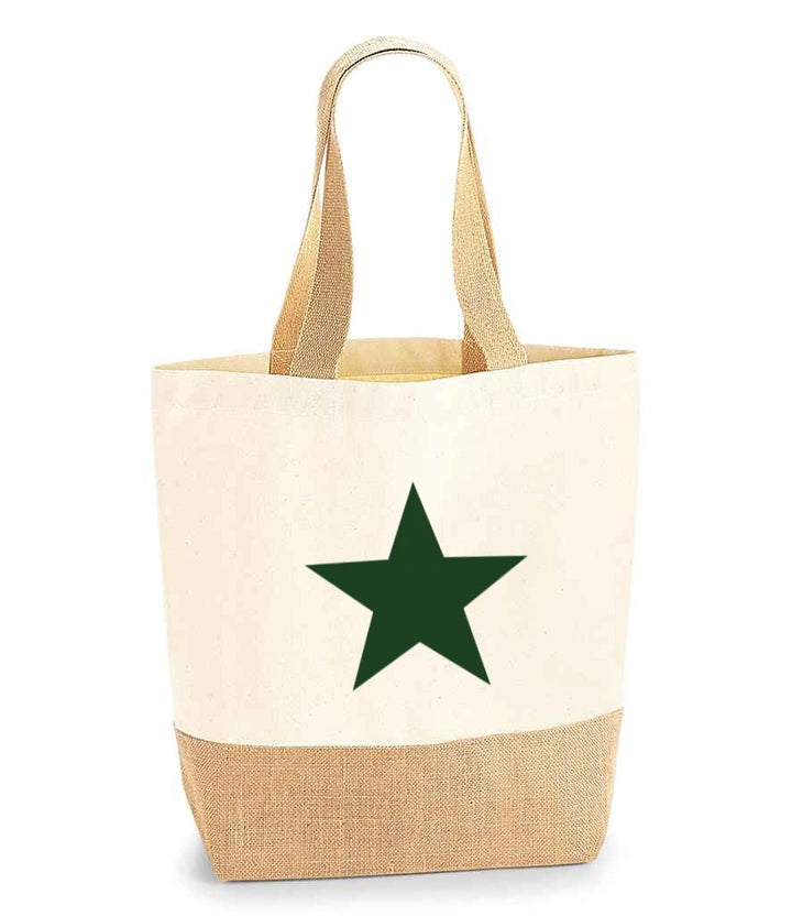 Canvas Bag with Jute Base - Star