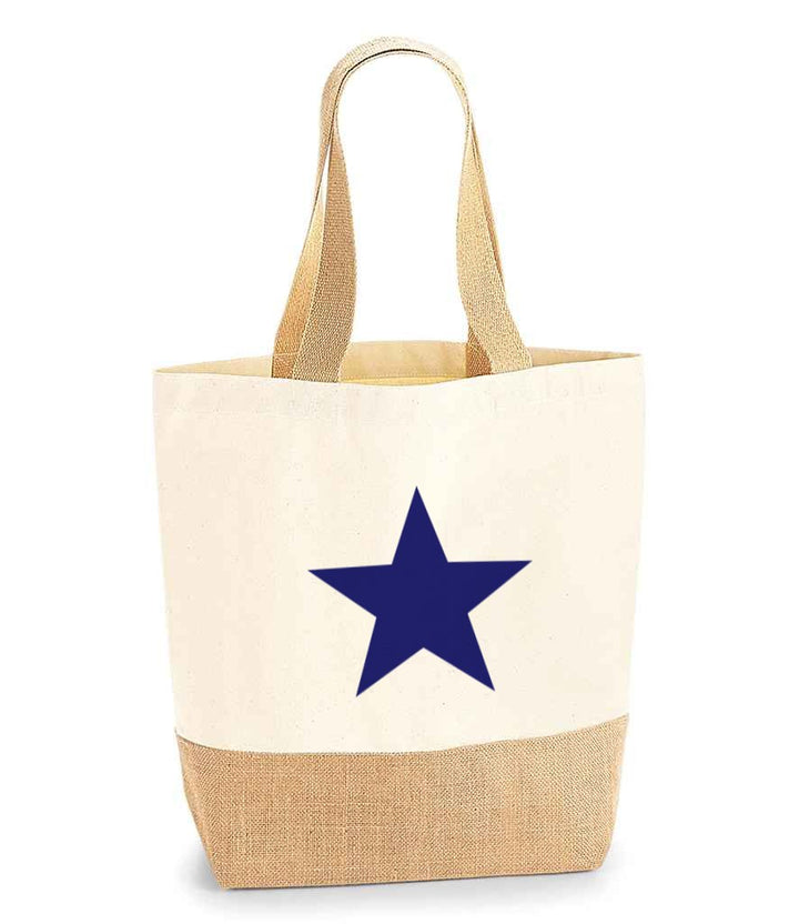Canvas Bag with Jute Base - Star