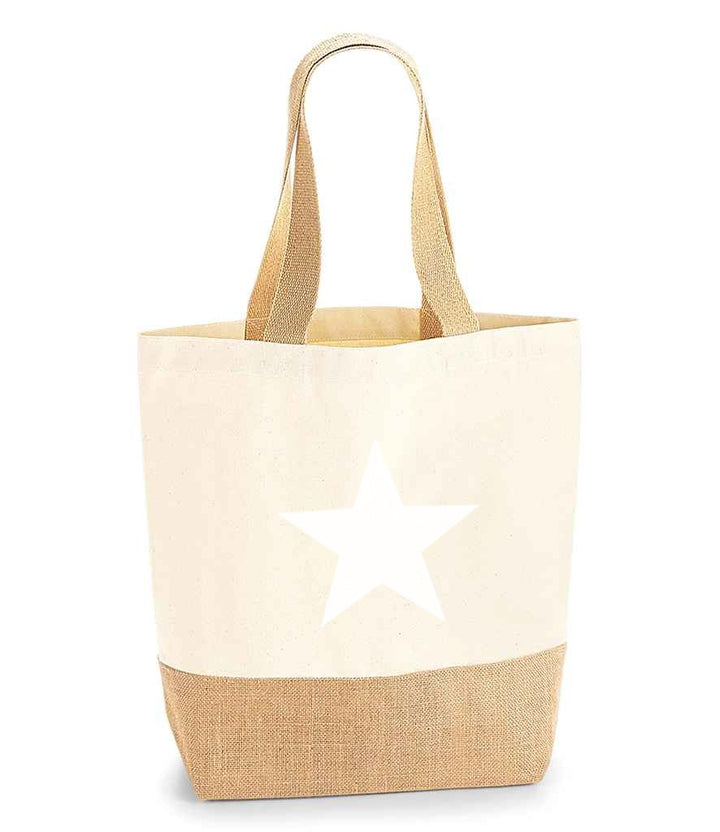Canvas Bag with Jute Base - Star