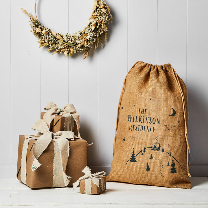 Personalised Christmas Hessian Sack - Large - Residence