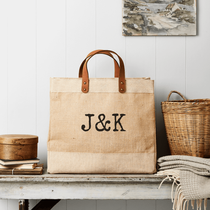 Couples Market Tote - Natural Jute