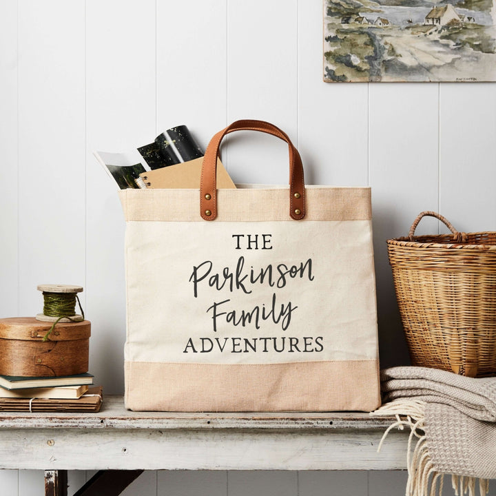Family Adventures Market Tote - Canvas