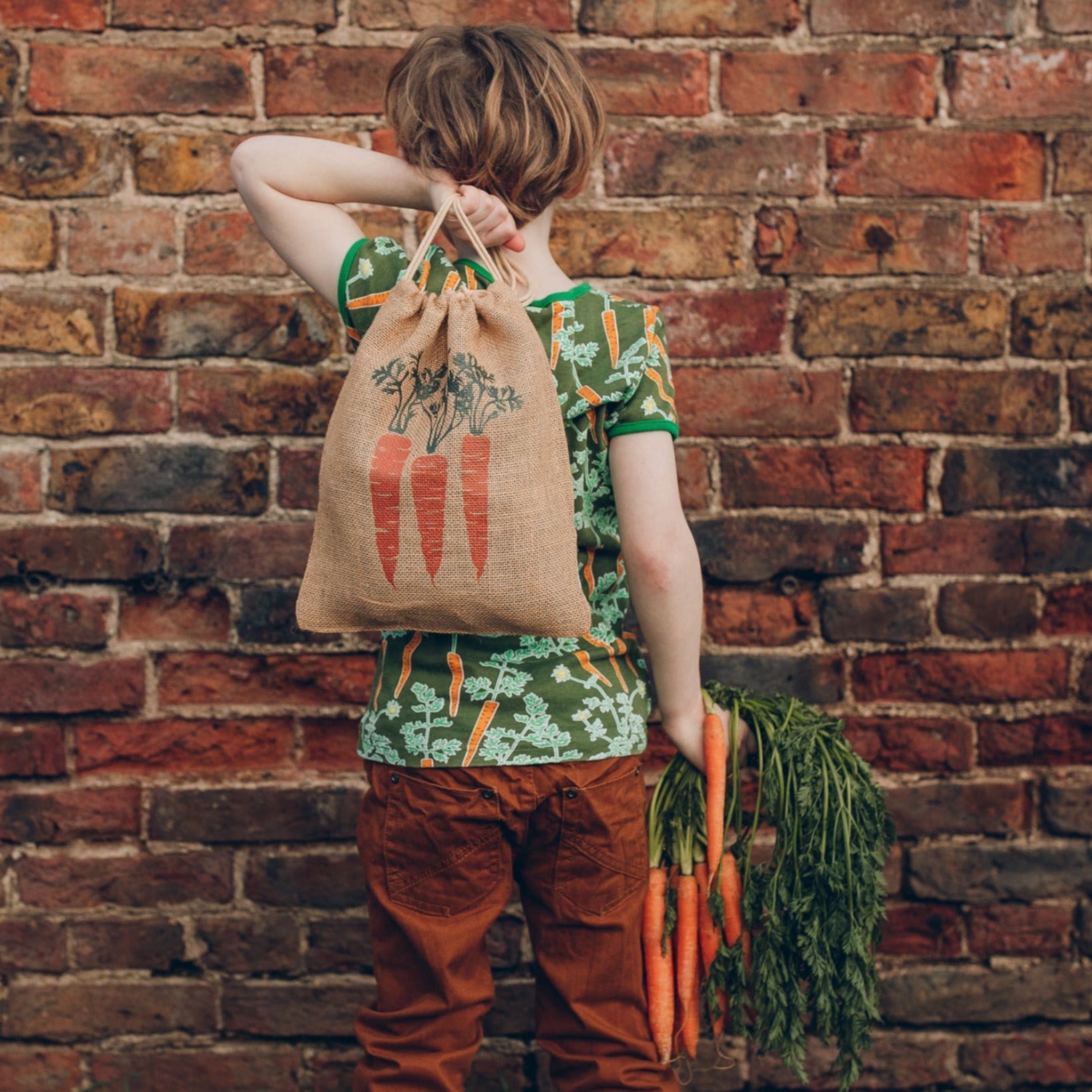 Carrot Drawstring Bag