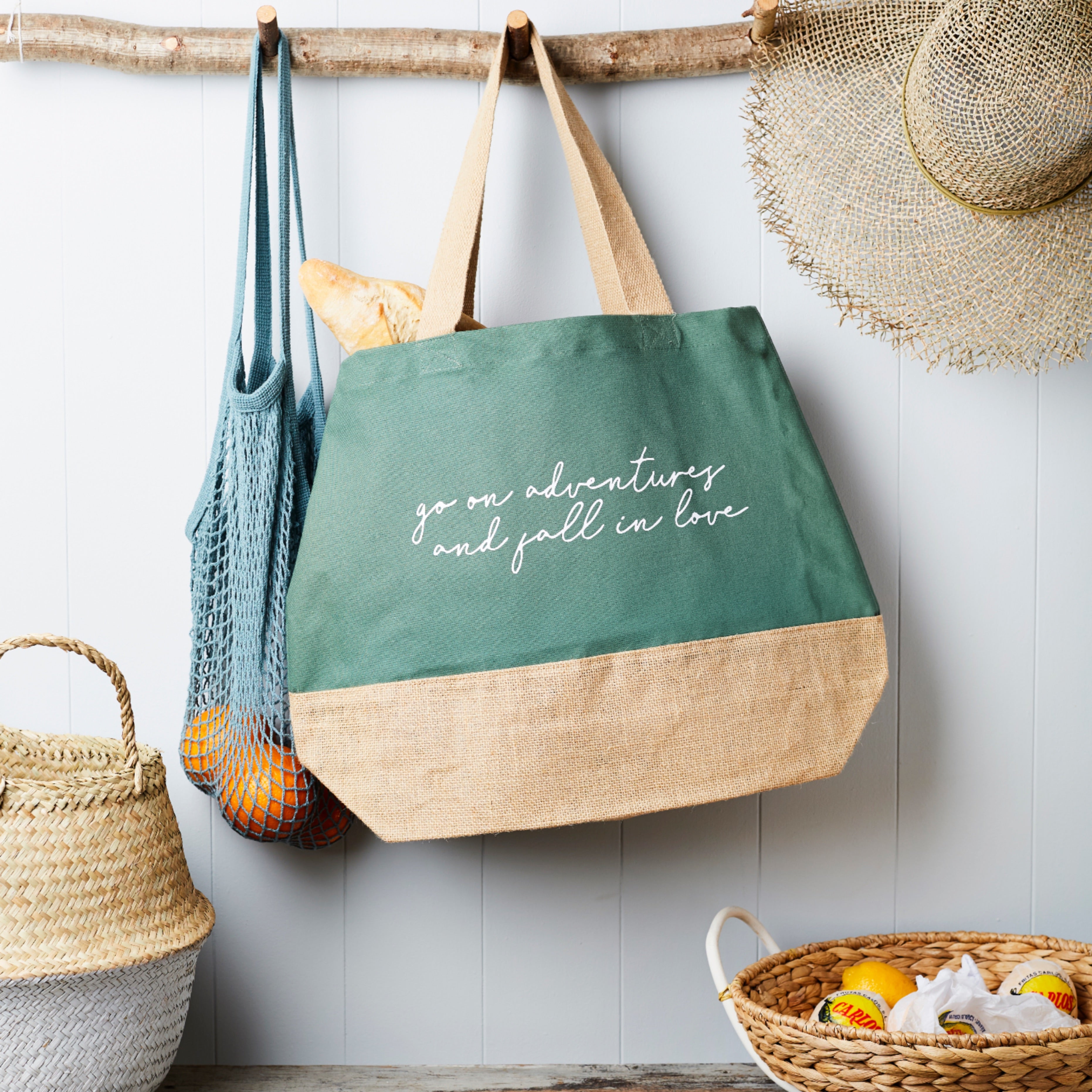 Canvas beach online tote