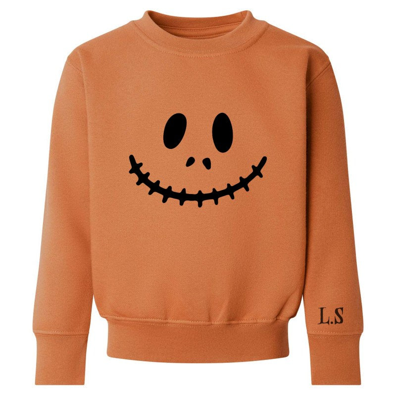 Personalised Halloween Pumpkin Face Children's Sweater