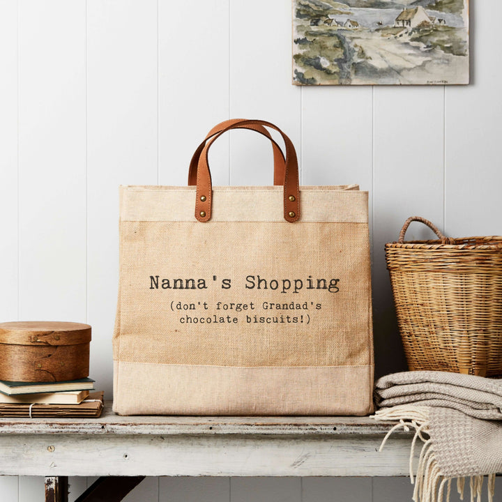 Personalised Shopping Market Tote - Natural Jute