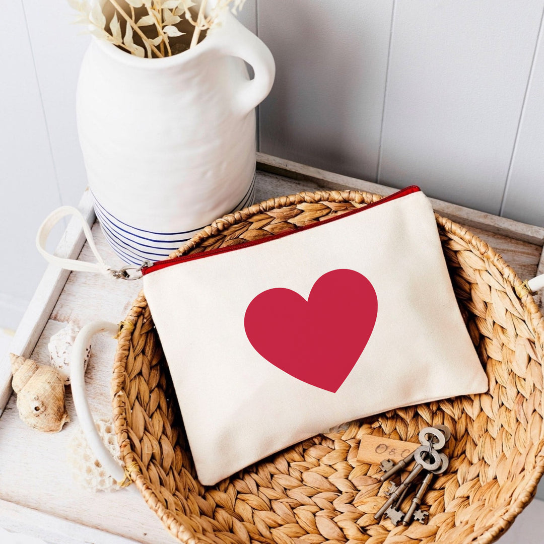 Heart Canvas Pouch