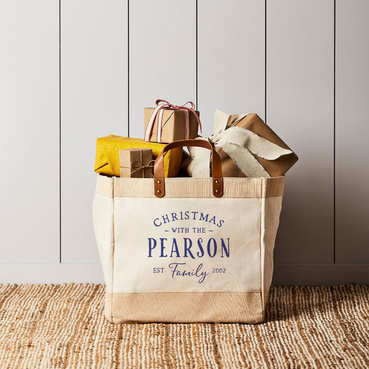 Personalised Family Christmas Storage Bag