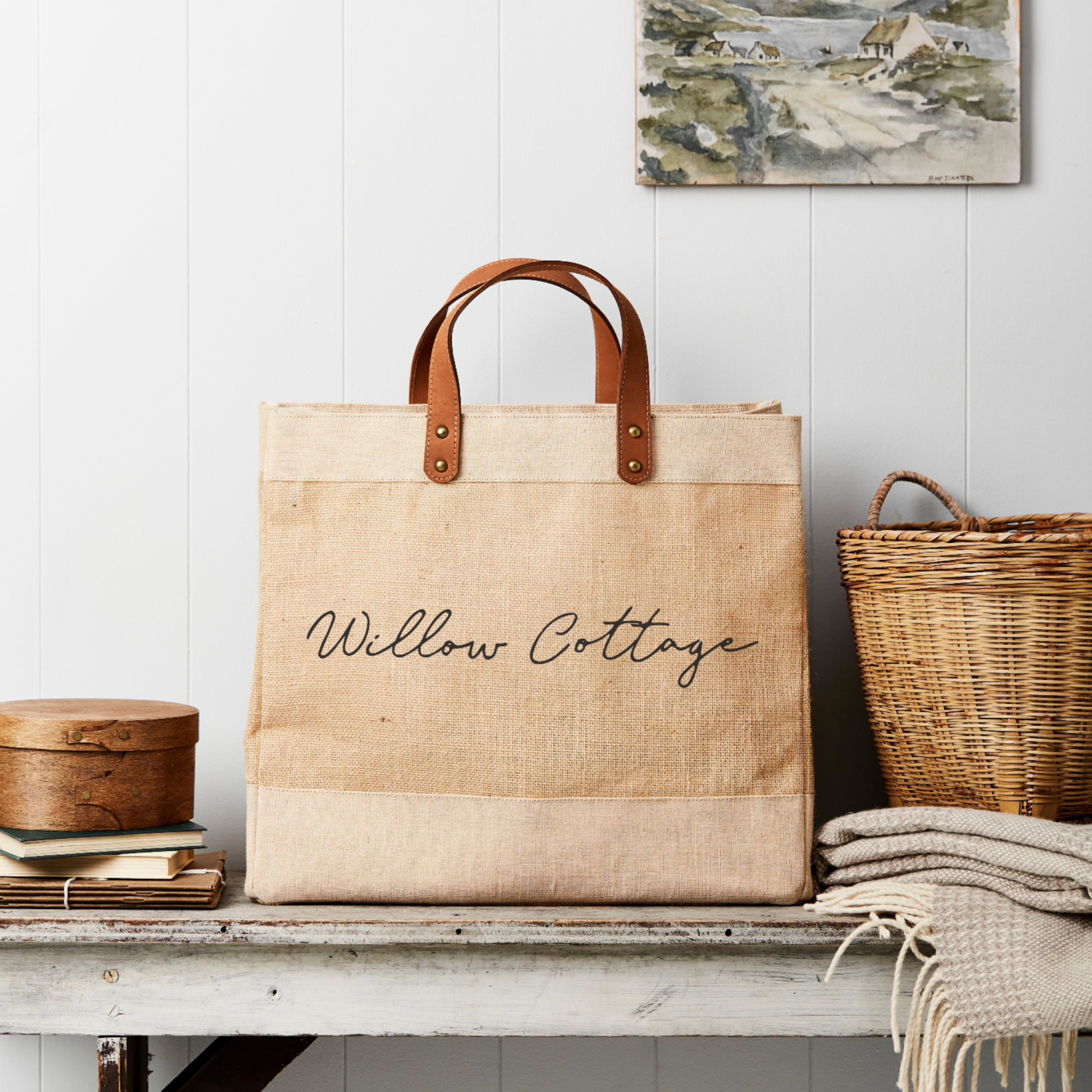 Signature Market Tote Natural Jute