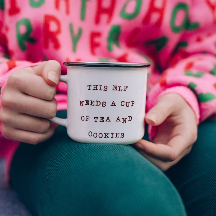 Cup of Tea and Cookies Christmas Ceramic Mug