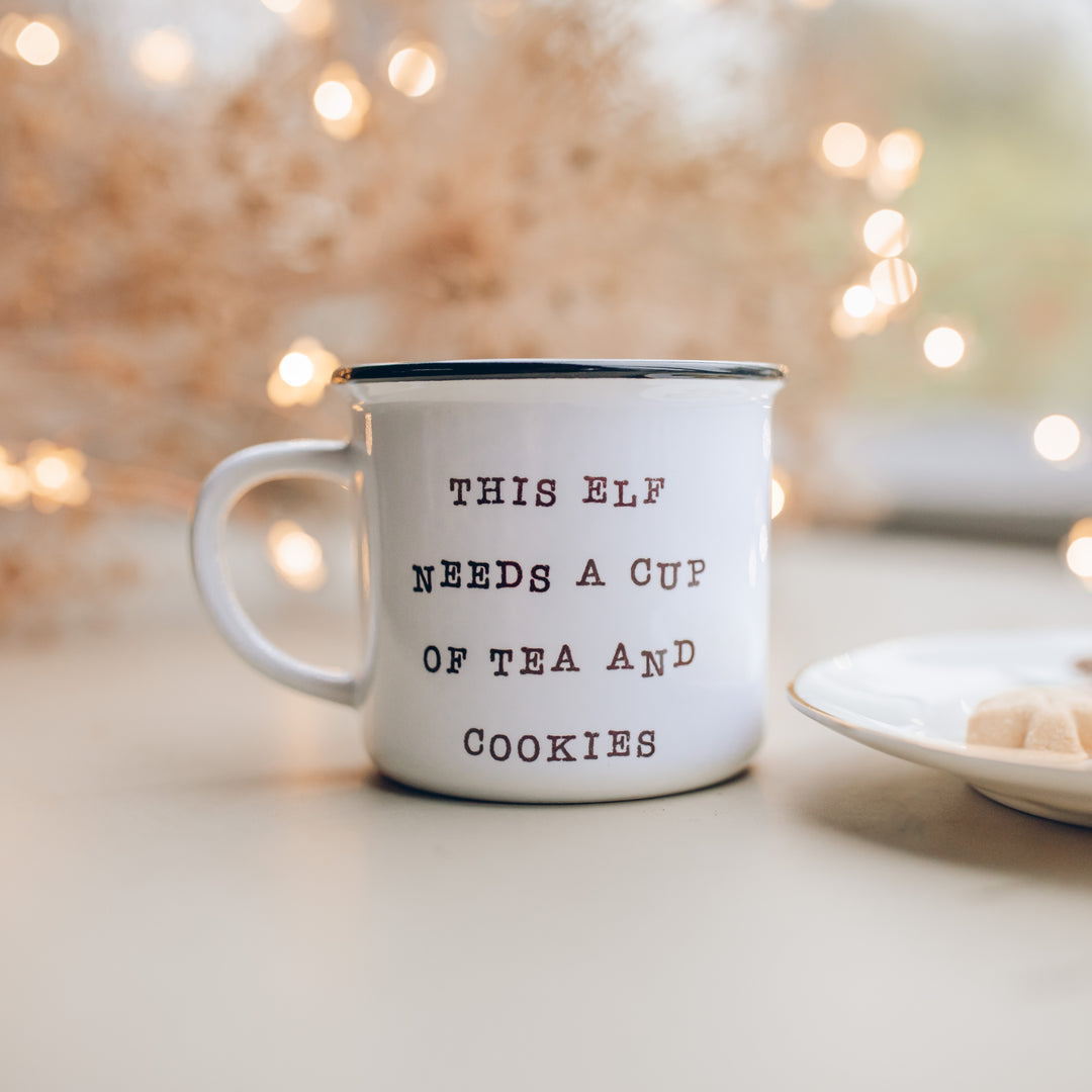 Cup of Tea and Cookies Christmas Ceramic Mug