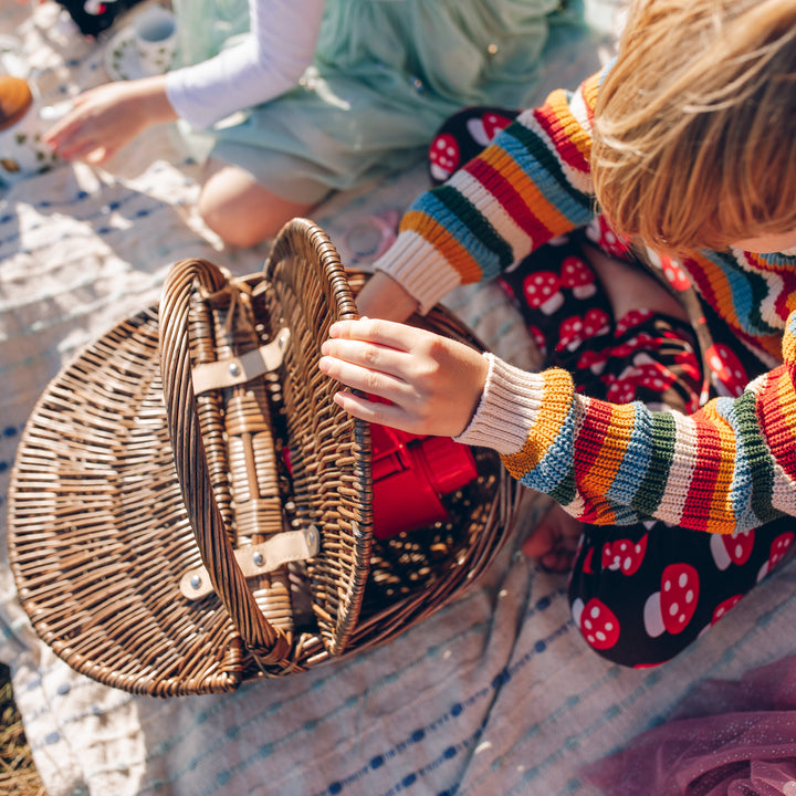 Family Picnic Wicker Basket