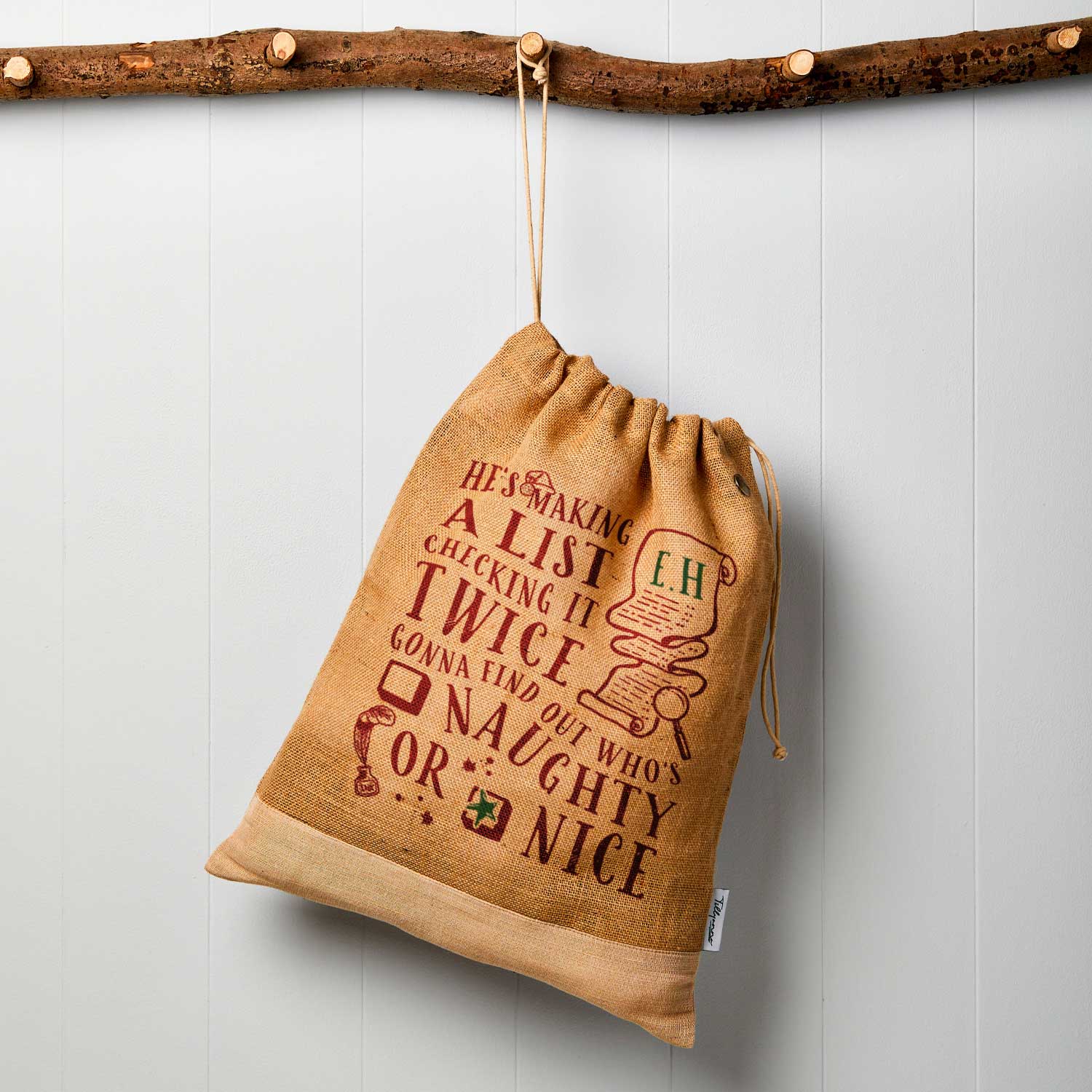 Large hessian christmas discount sacks