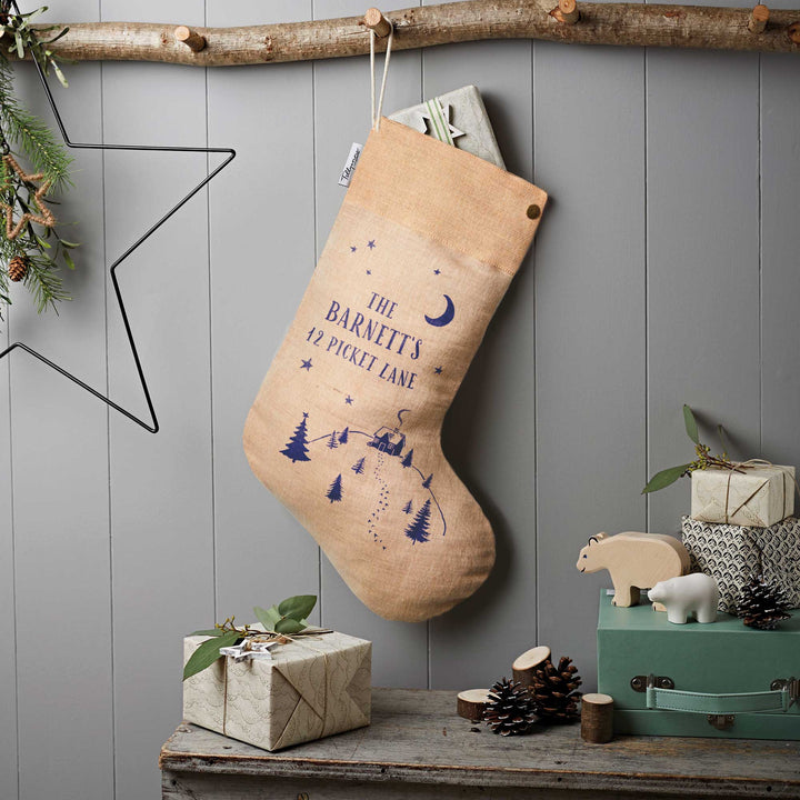 Personalised Juco Linen Christmas Stocking - Residence - Tillyanna