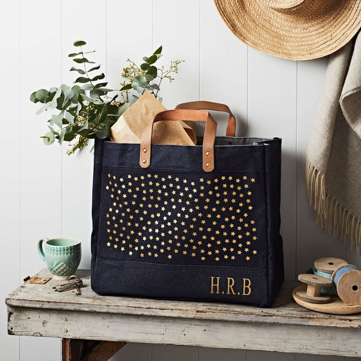 Stars Market Tote - Denim