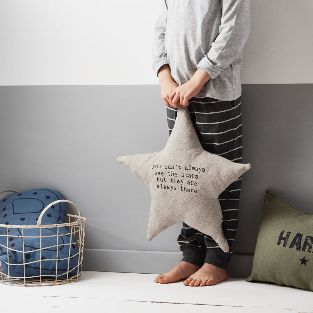 You can't always see the stars linen cushion - Tillyanna